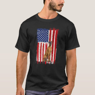 Great dane Hund American Flagga Patriotic Independ T Shirt