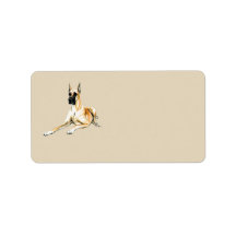 Great dane Hund Art Adressetiketter