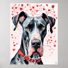 Great dane - Hund Art-utskrift Poster