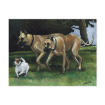 Great dane Hund Art-vykort