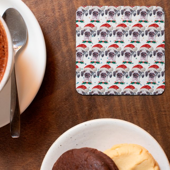 Great dane Hund aveln julstjärnor Underlägg Papper Kvadrat (Skapare uppladdad)