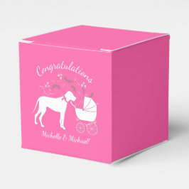 Great dane Hund Baby Shower Puppy Rosa Girl Girl Presentaskar