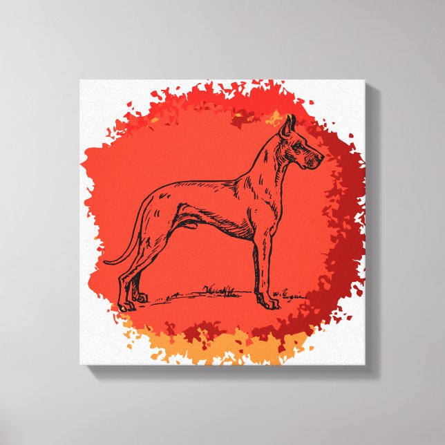 Great dane Hund Canvastryck (Framsida)