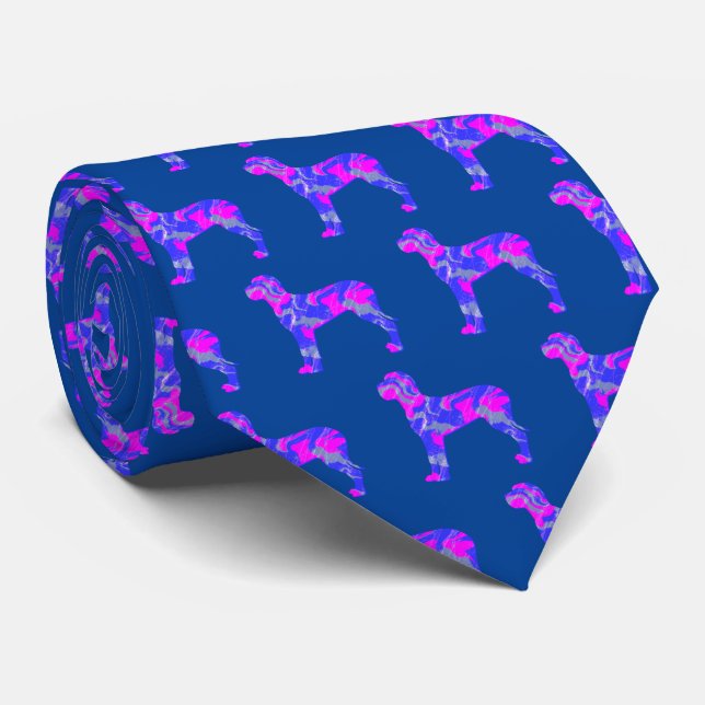 Great dane Hund Cute Rosa Silhouette Blue Nacke Slips (Rullad)