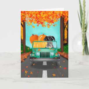 Great dane Hund Fall Pumpkin Kort