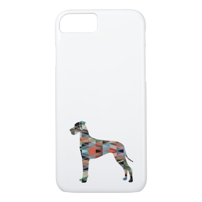 Great dane Hund Geometric Silhouette Play Case-Mate iPhone Skal (Baksida)