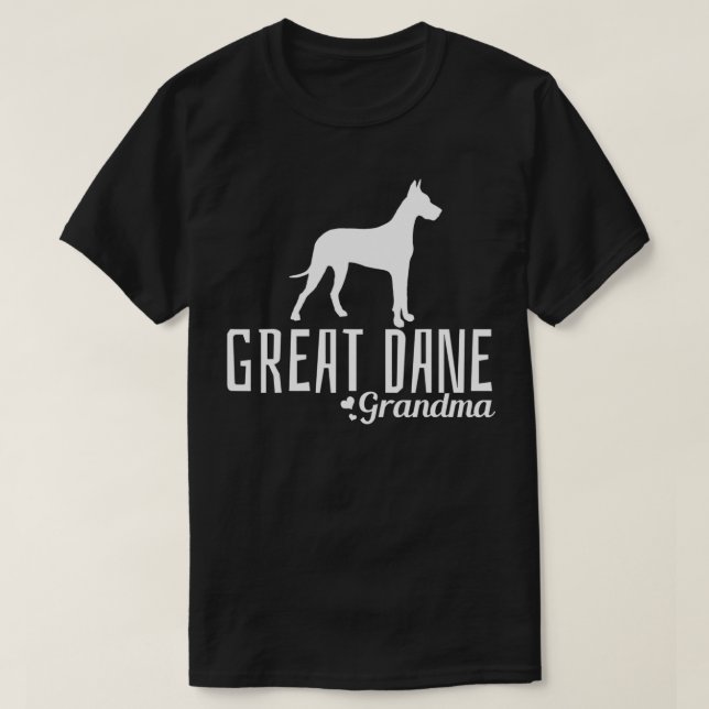 Great dane Hund Grandma T Shirt (Design framsida)