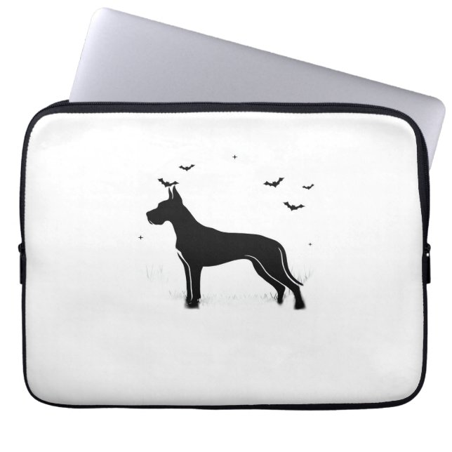Great dane Hund - Halloween Måne Silhouette Classi Laptop Fodral (Framsidan)