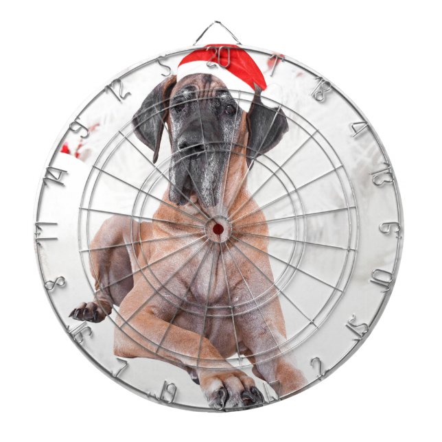 Great dane Hund Hat God jul Piltavla (Framsidan)