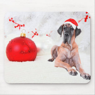 Great dane Hund Hat God jul Red Ornament Musmatta