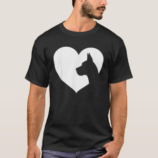 Great dane Hund Heart Silhouette Great dane T Shirt
