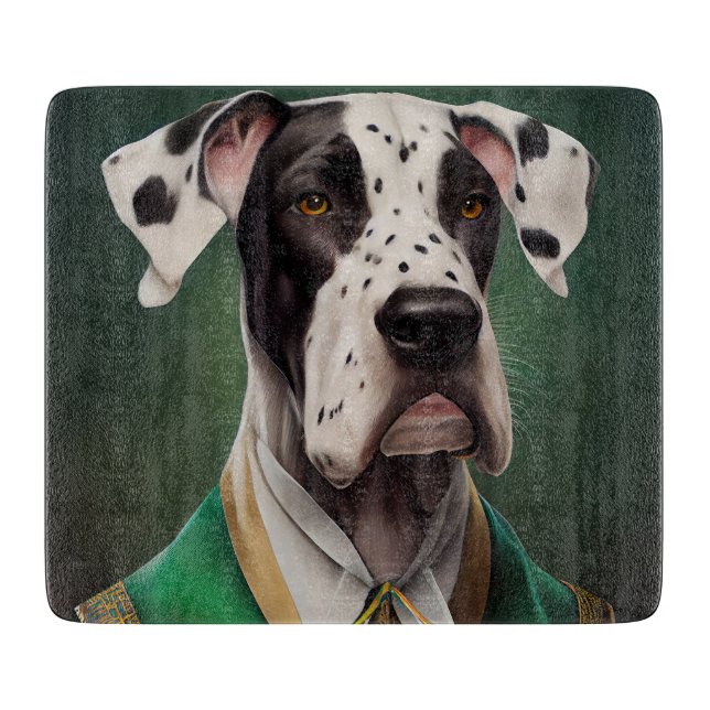 Great dane Hund i St. Patrick Dress (Framsidan)