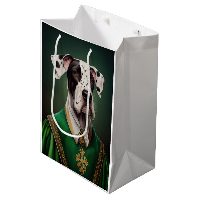 Great dane Hund i St. Patrick Dress (Framsidan Vinklad)