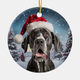 Great dane Hund jul Keepsaké Julgransprydnad Keramik