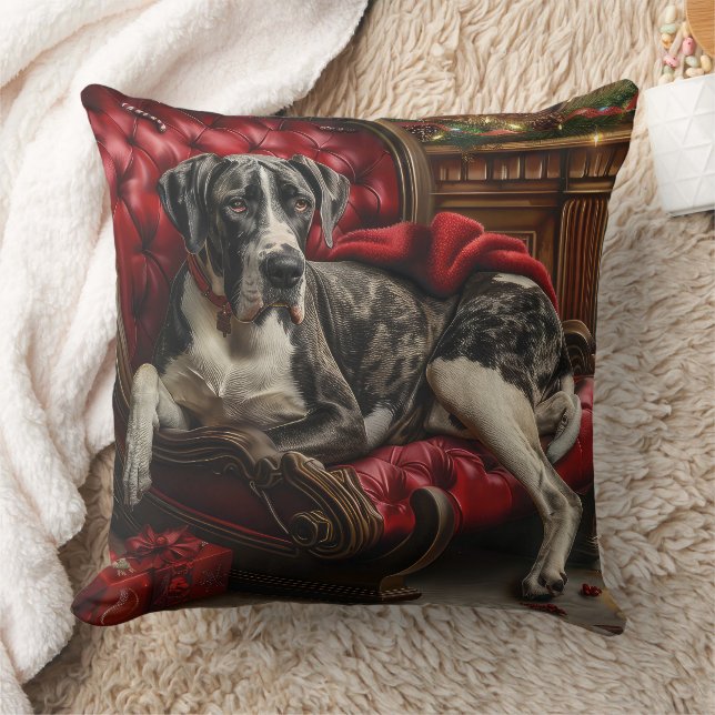 Great dane Hund julafton Kudde (Filt)