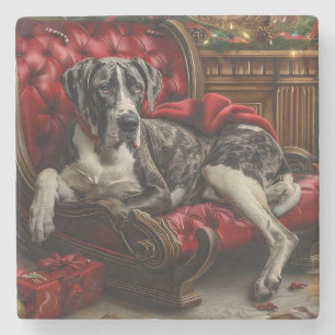 Great dane Hund julafton Stenunderlägg
