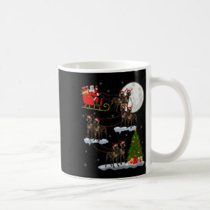 Great Dane Hund Jultomte Släd Flygande Rolig Magis Kaffemugg