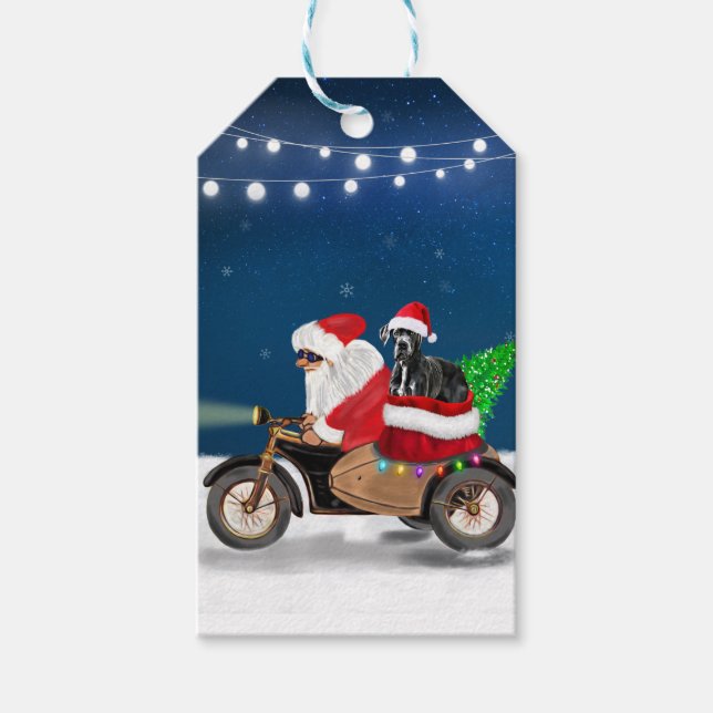 Great dane hund, Jultomten Presentetikett (Framsidan)