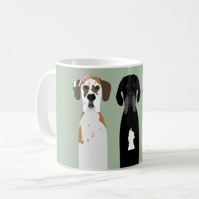 Great dane Hund Kaffemugg (Framsida vänster)