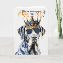 Great dane Hund Kung för daglig födelsedag Kort