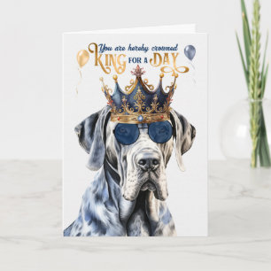 Great dane Hund Kung för daglig födelsedag Kort