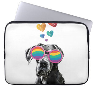 Great dane Hund med hjärtans Alla hjärtans dag Laptop Fodral