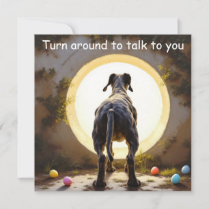 Great dane hund - med Namn Julkort