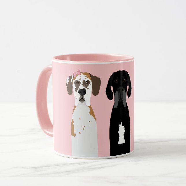 Great dane Hund Mugg (Framsida vänster)