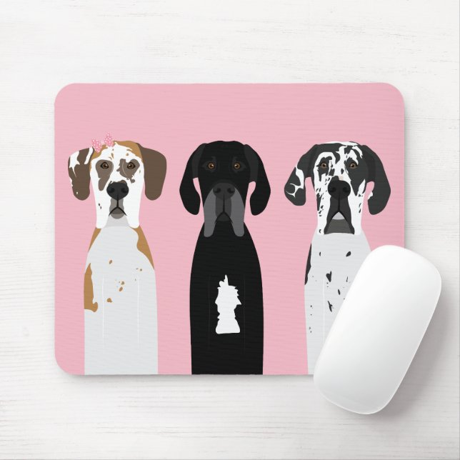 Great dane Hund Musmatta (Med mus)