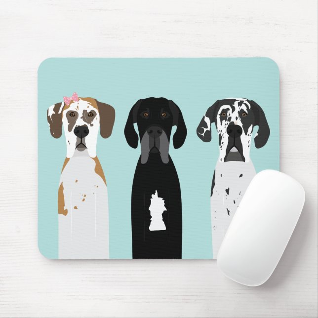 Great dane Hund Musmatta (Med mus)