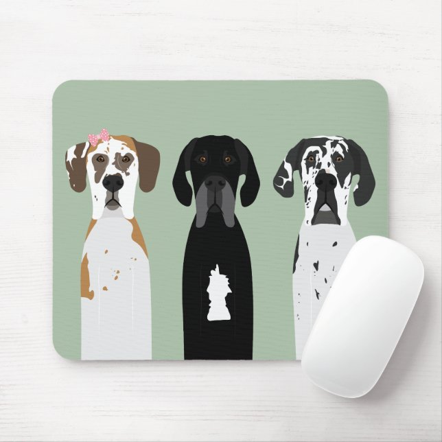 Great dane Hund Musmatta (Med mus)