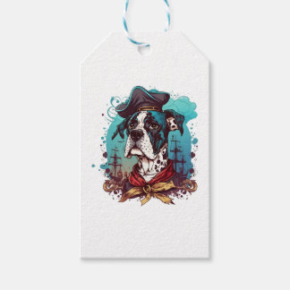 Great dane Hund Pirat Presentetikett