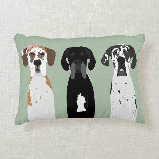 Great dane Hund Prydnadskudde (Framsidan)