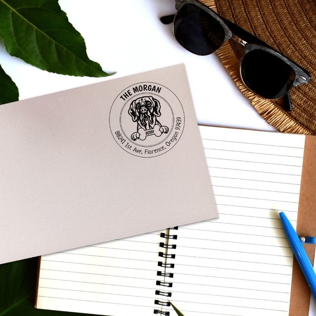 Great dane Hund Returadress Stämpel (Skapare uppladdad)