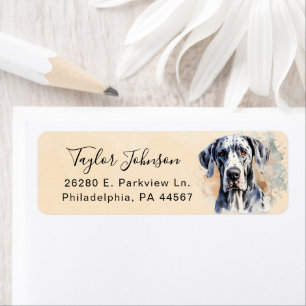 Great Dane Hund Returadressetikett Returadress Etikett