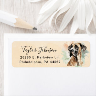 Great Dane Hund Returadressetikett Returadress Etikett