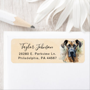 Great Dane Hund Returadressetikett Returadress Etikett