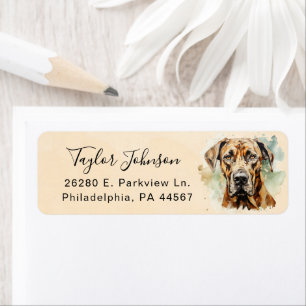 Great Dane Hund Returadressetikett Returadress Etikett