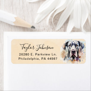 Great Dane Hund Returadressetikett Returadress Etikett