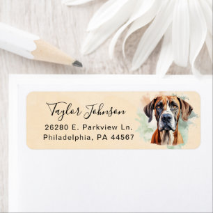 Great Dane Hund Returadressetikett Returadress Etikett