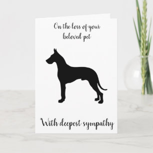 Great dane hund silhouette anpassningsbar-medfölja helgkort