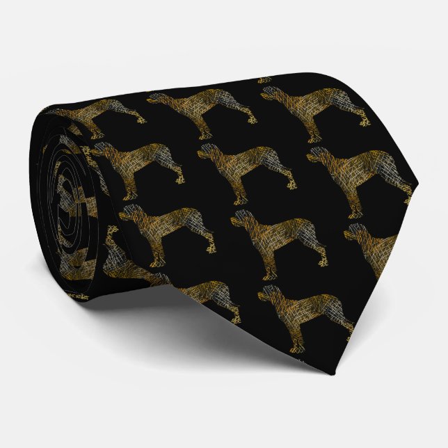 Great dane Hund Silhouette Halloween Orange Nacke Slips (Rullad)
