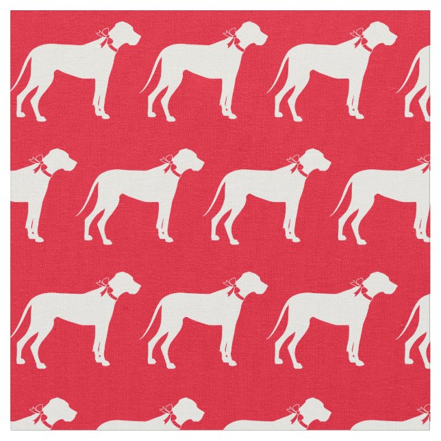 Great dane Hund Silhouette Pet Red Tyg (Närbild)