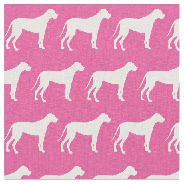 Great dane Hund Silhouette Pet Rosa Tyg (Närbild)