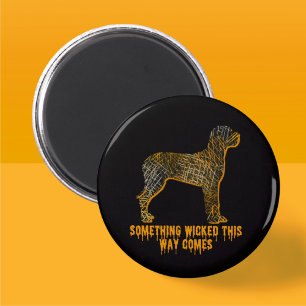 Great dane Hund Silhouette Roligt Orange Blk Hallo Magnet