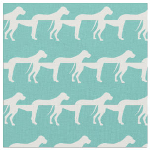 Great Dane Hund Silhuett Husdjur Teal Tyg