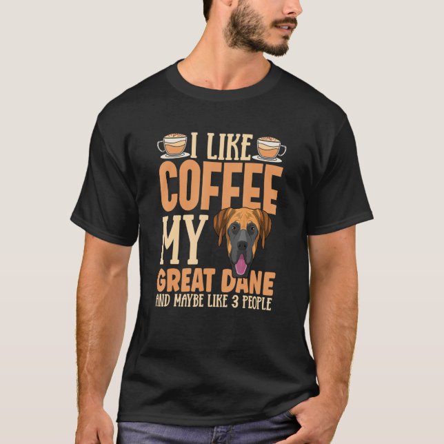 Great dane Hund-syntetkaffedombud för Dane Owne T Shirt (Framsida)