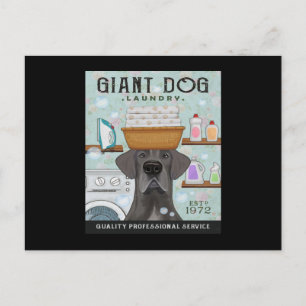 Great dane Hund Tvätt Company Meddelande Vykort