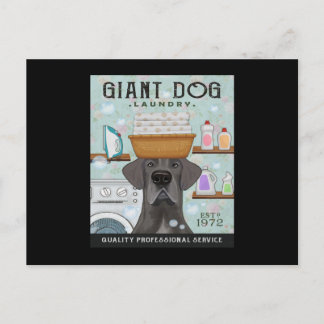 Great dane Hund Tvätt Company Meddelande Vykort