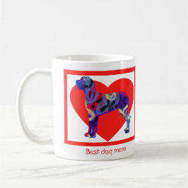 Great dane Hund Valentines day Red Heart Kaffemugg